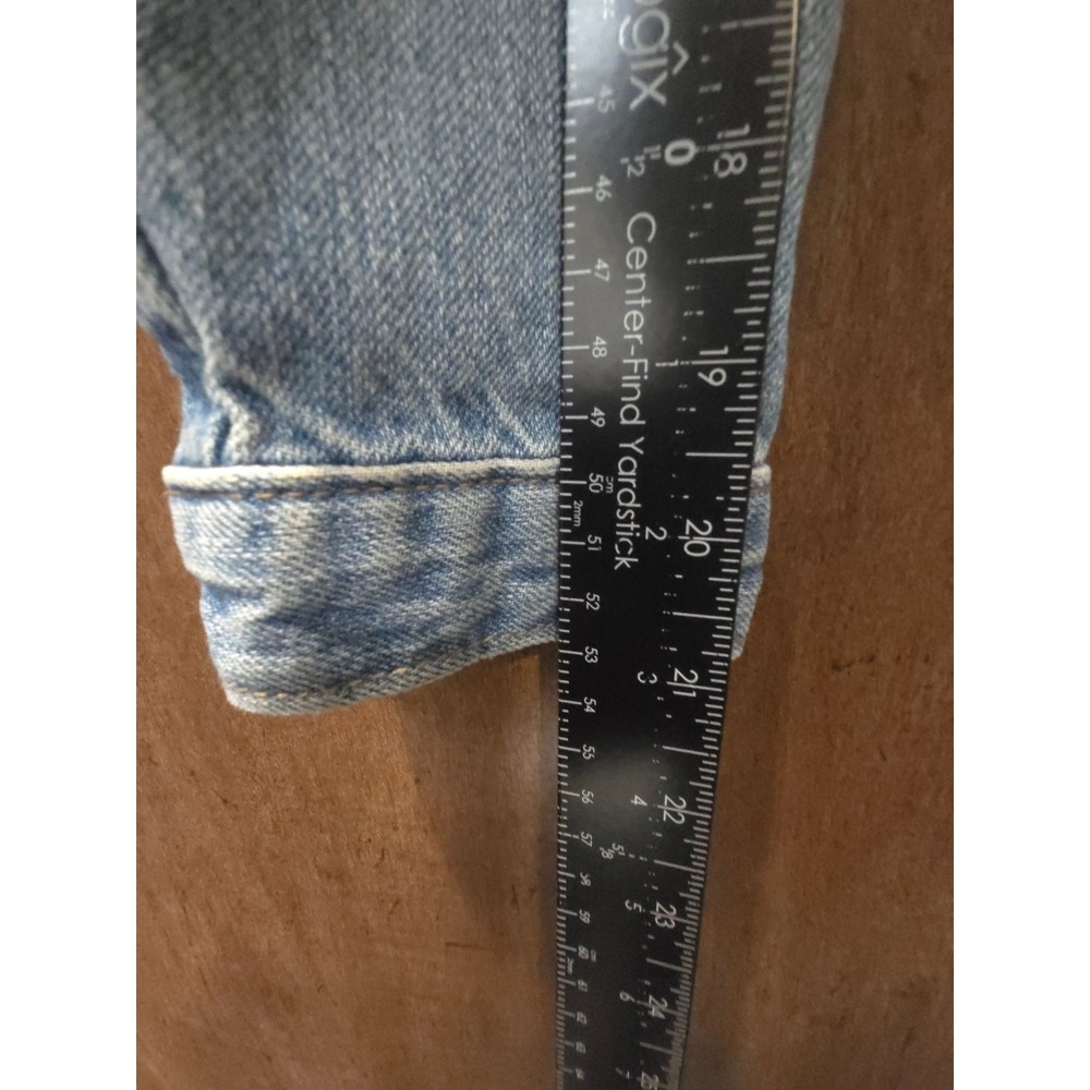 OshKosh Bgosh Kids Blue Denim 100% Cotton Jacket Light Wash Snap Front Size 14 - Picture 7 of 8
